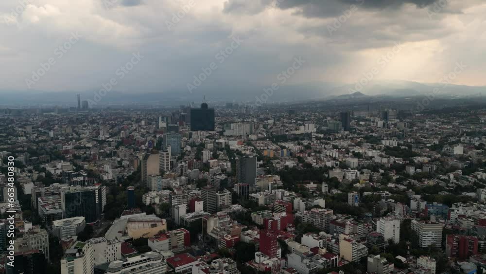 Napoles, Del Valle, and the iconic WTC of CDMX aerial perspective from drone. Mexico real estate Napoles, Del Valle, and the iconic WTC of CDMX aerial perspective from drone. Mexico real estate