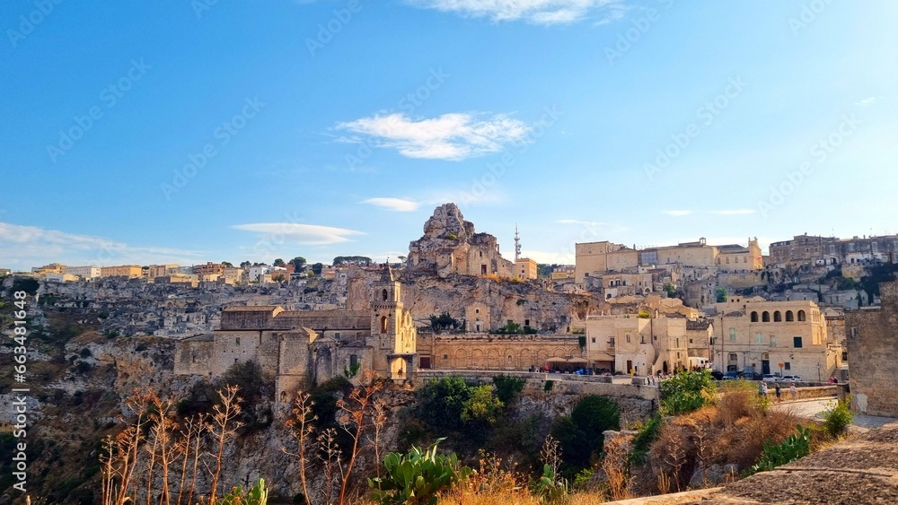 Matera - Basilicata Region Italy - View of the historic old town