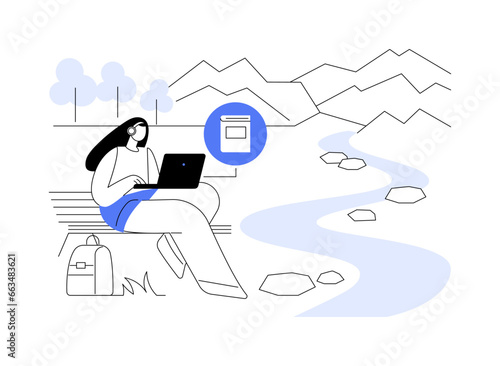 Study everywhere isolated cartoon vector illustrations.