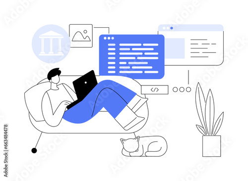 Development course isolated cartoon vector illustrations.