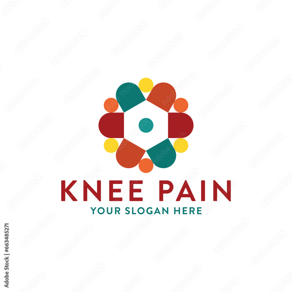 orthopedics knee pain logo design vector orthopedics knee pain logo design vector