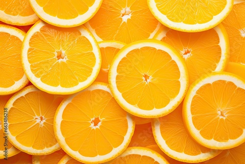 Orange fruit slices citrus arrangement full frame background.