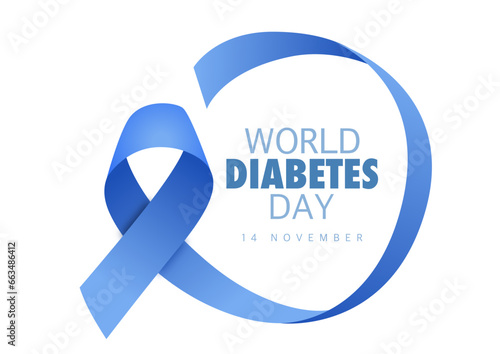 Creative illustration, poster or banner of world diabetes day awareness.