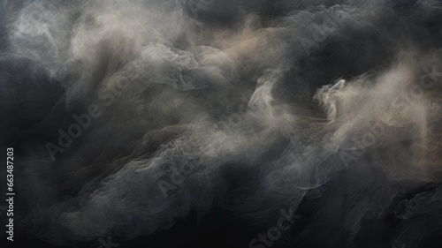 Smoke swirling in black and white