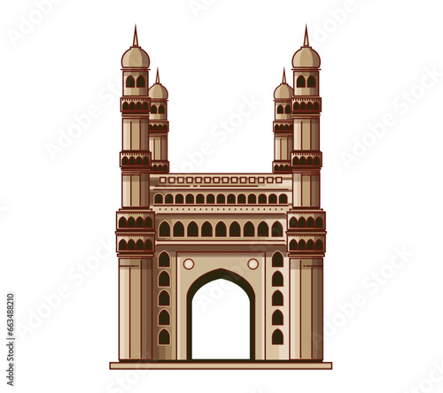 Charminar - Hyderabad City Icon Illustration