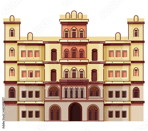 Historical Icon Indore City - Rajwada Palace - Icon Illustration photo