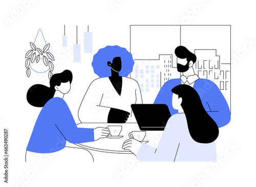 Business meeting isolated cartoon vector illustrations.