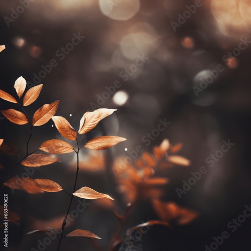 Close-up of brown plant leaves against a matching brown background  capturing the essence of autumn s serene beauty.