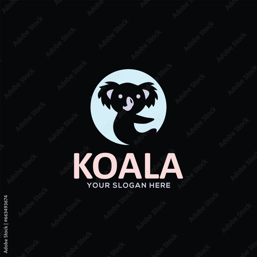 koala logo design vector