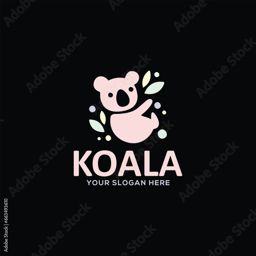 koala logo design vector