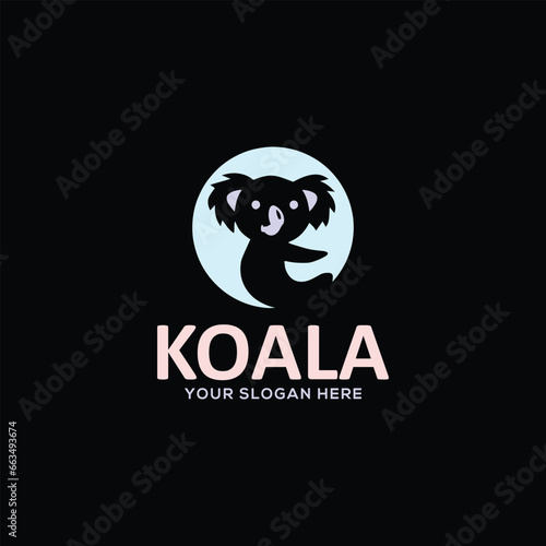 koala logo design vector