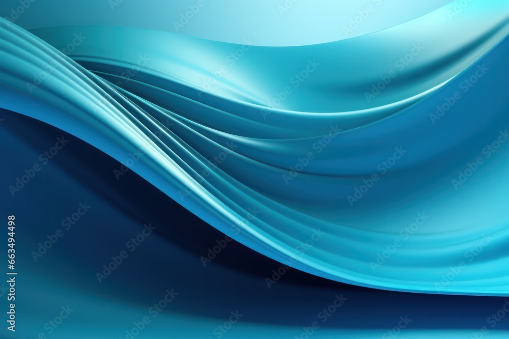 Fototapeta premium blue glowing neon wavy lines 3d abstract background