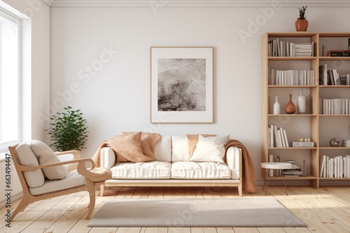 modern minimal scandinavian living room interior