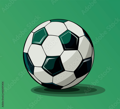 Football Vector illustration on gradient background manually created