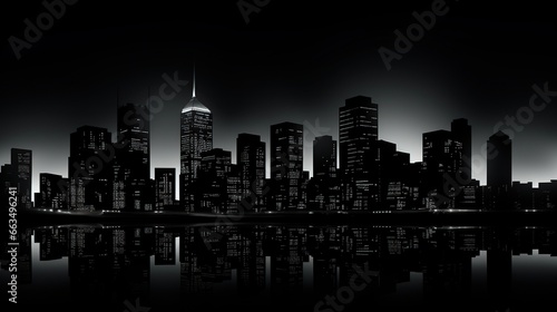 Urban Cityscape Grey View. AI generated image © prastiwi