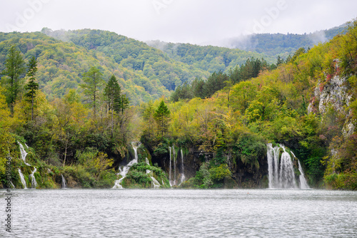 waterfalls in plitvice lakes national park of croatia