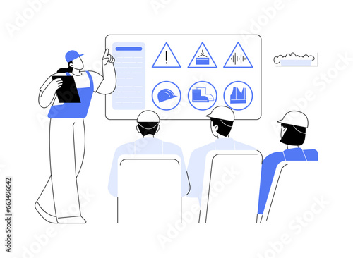 Site safety management abstract concept vector illustration.