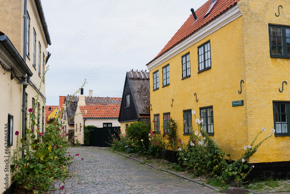 Bucolic and pretty streets in the village of Dragør, in Denmark.