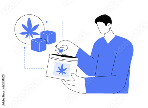 Cannabis lozenges abstract concept vector illustration.
