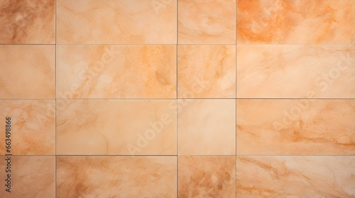 Pattern of Marble Tiles in light orange Colors. Top View