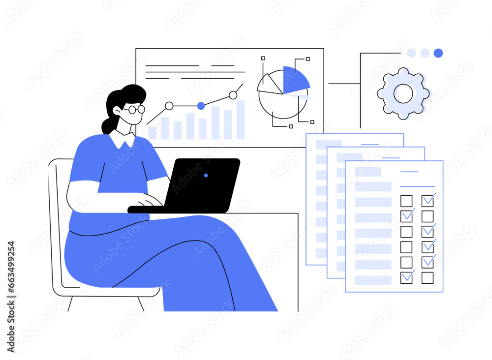 Survey data processing abstract concept vector illustration. Survey data processing abstract concept vector illustration.