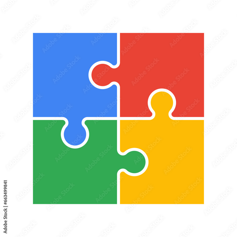 Puzzle pieces vector illustration Puzzle pieces vector illustration