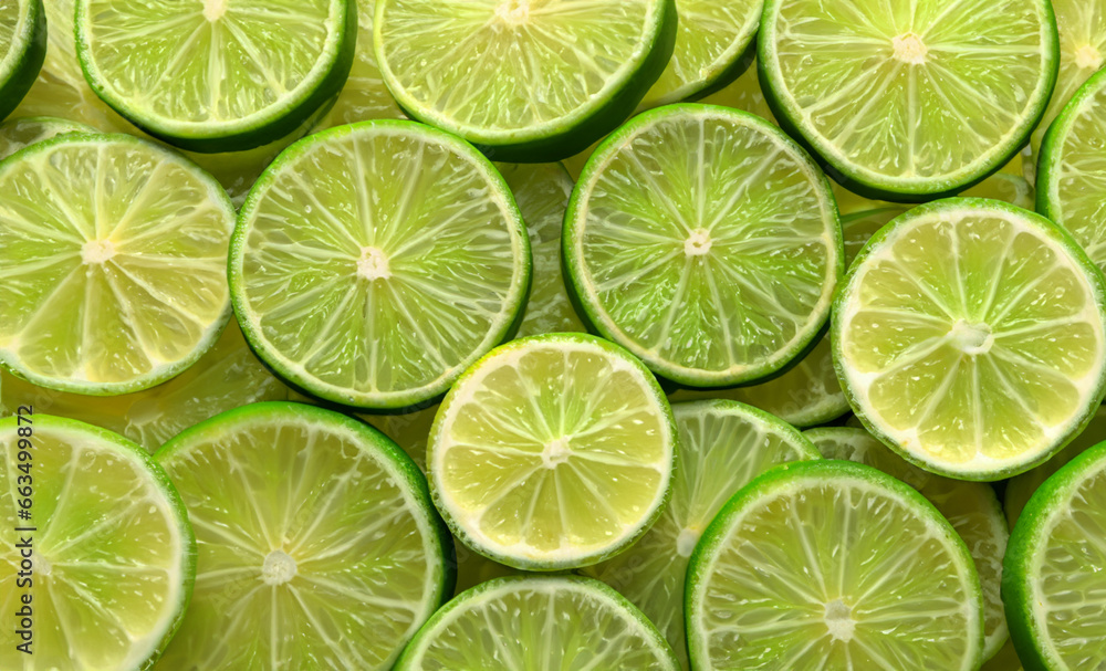 Set of limes isolated on the background.