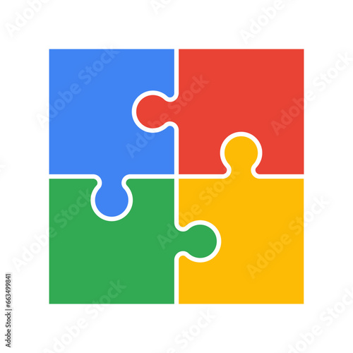 Puzzle pieces vector illustration