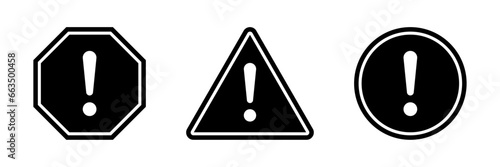 Octagon, triangle and round warning sign
