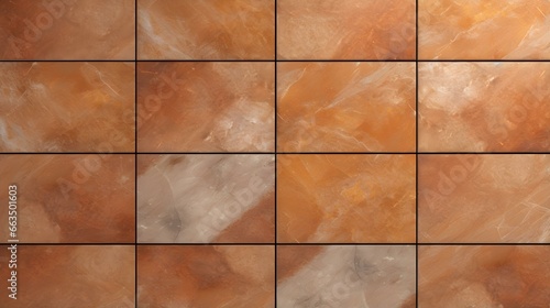 Pattern of Marble Tiles in orange Colors. Top View