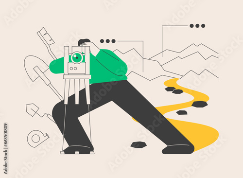 Geomorphology abstract concept vector illustration.