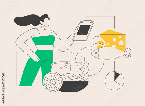 Carb cycling abstract concept vector illustration.