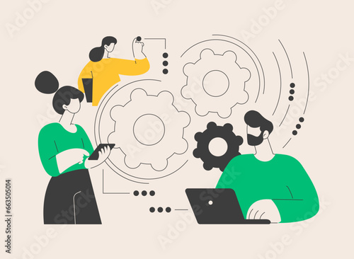 Dedicated team abstract concept vector illustration.