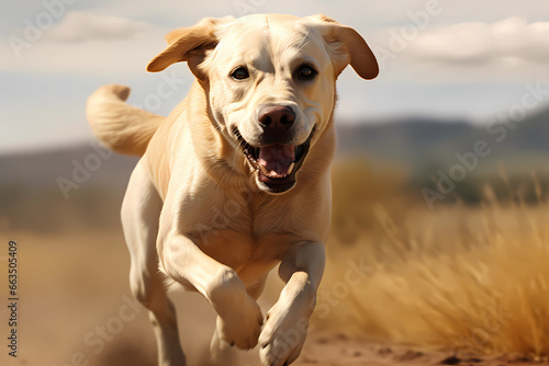 Cachorro Labrador correndo photo
