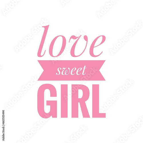 Wallpaper Mural ''Love sweet girl'' Quote Illustration Torontodigital.ca
