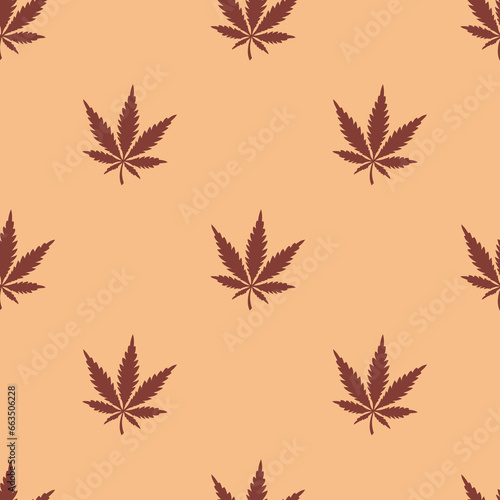 Weed seamless pattern Marijuana cannabis leaf background wallpaper