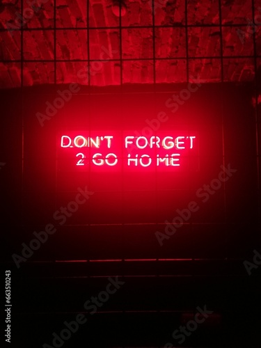 Neon Lights Don't Forget to Go Home photo