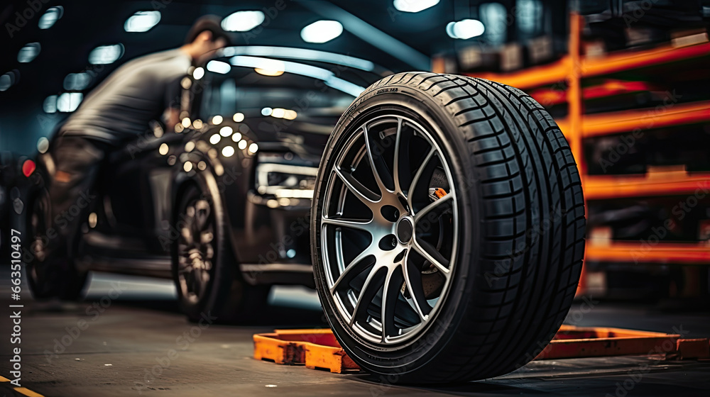 changing tires, mechanic service