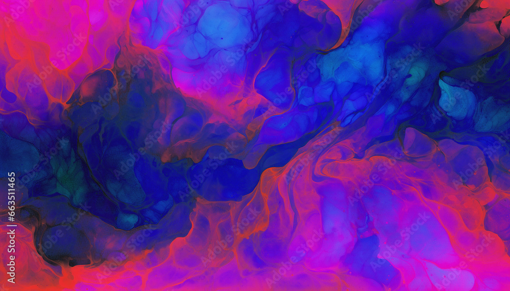 mesmerizing abstract liquid ink flow swirls, background pattern, vibrant neon purple blue pink red color, colorful wallpaper backdrop, intricate fine detail, modern contemporary art texture