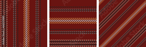 Seamless pattern abstract stripe set.