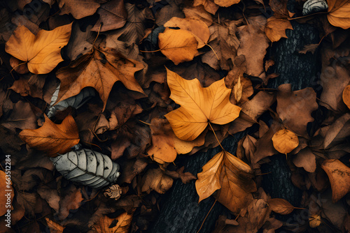 A Vibrant Carpet Fallen Autumn Leaves 