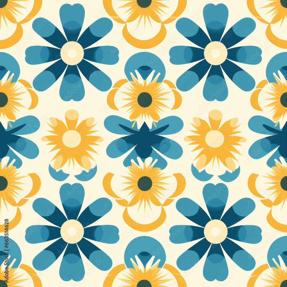 1960s Mod Daisy Chains Pattern 1960s Mod Daisy Chains Pattern