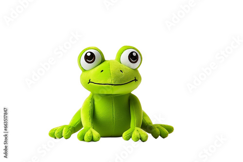 stuffed frog isolated on white background