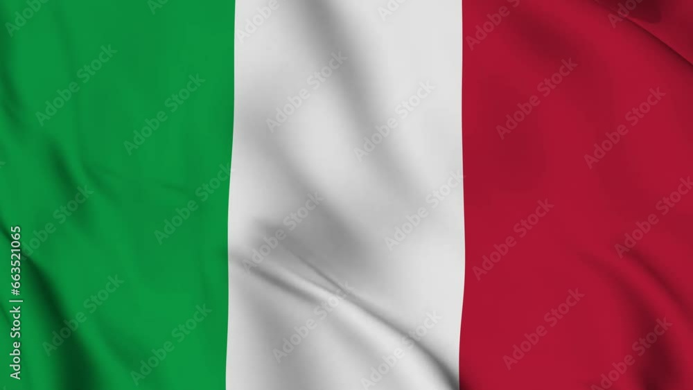 Italy Waving Flag Realistic Animation Video Italy Waving Flag Realistic Animation Video