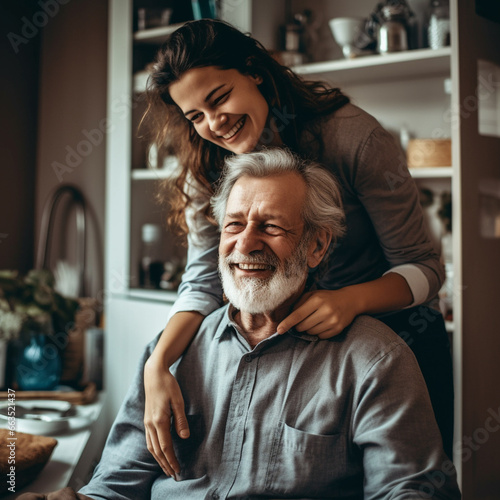Beautiful older couple. Cheerful, laughing adults