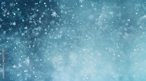 blue winter wallpaper with snowflakes falling