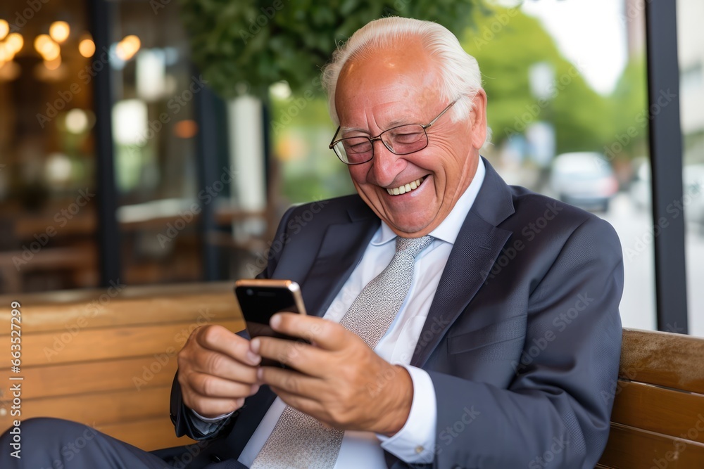 Grandfather Navigating the Digital World Grandfather Navigating the Digital World