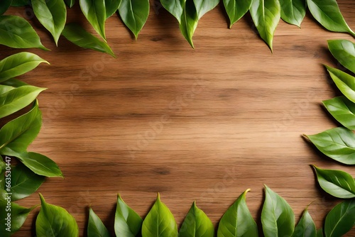 Potted plants on wooden desk 