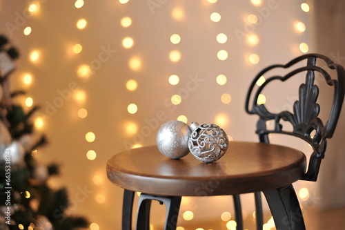 Fotografia bolas natalinas