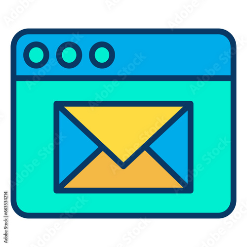 Lineal color  Email browser icon